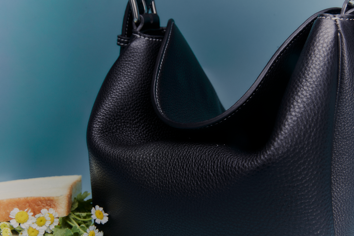 Black Togo Cube Bag